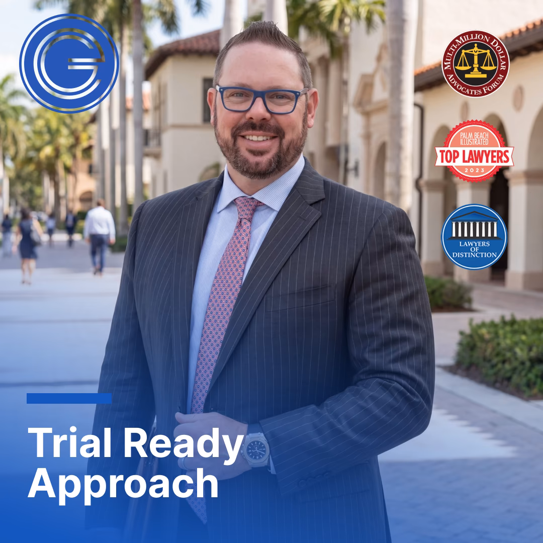 Attorney Michael K. Grife outside the Boca Raton courthouse, representing a trial ready approach for bicycle accident cases