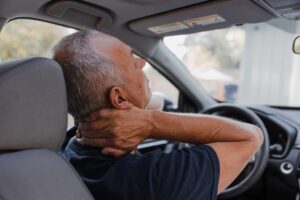 Middle-aged man with neck pain