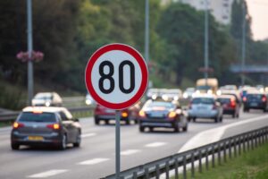 80km/h Speed limit sign
