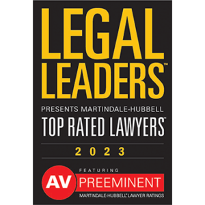 martindale-hubbell - legal leaders - top rated lawyers 2023 badge